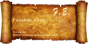 Fazekas Elza névjegykártya